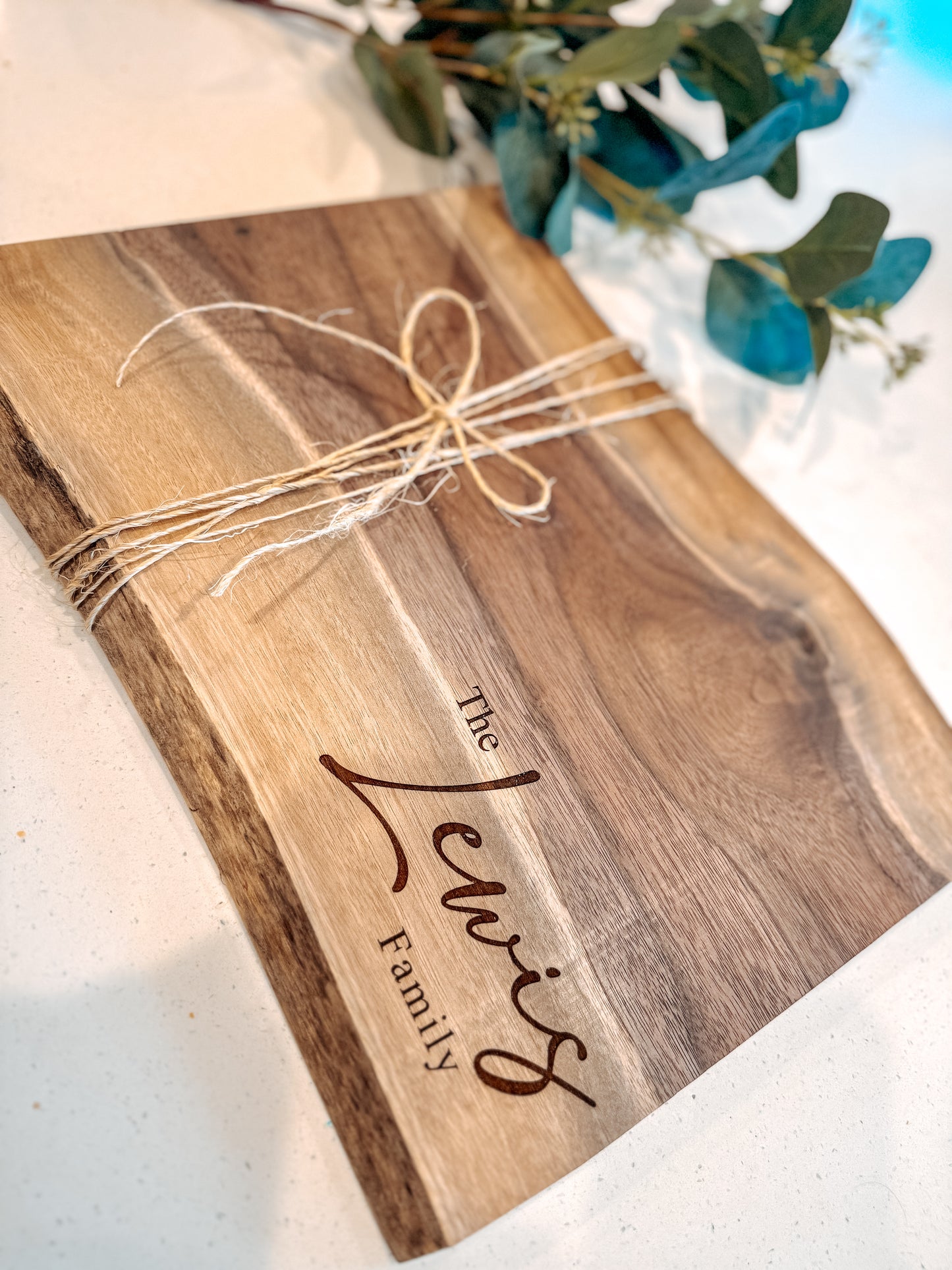 Personalized Black Walnut Board