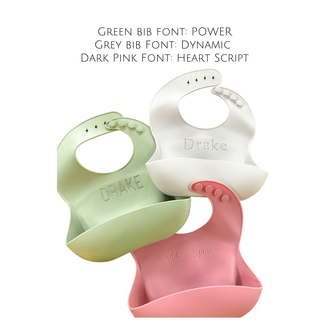 Personalized Engraved Baby Bibs