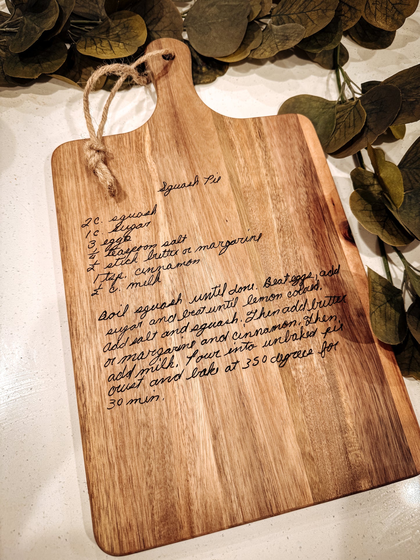 Engraved Recipe Board