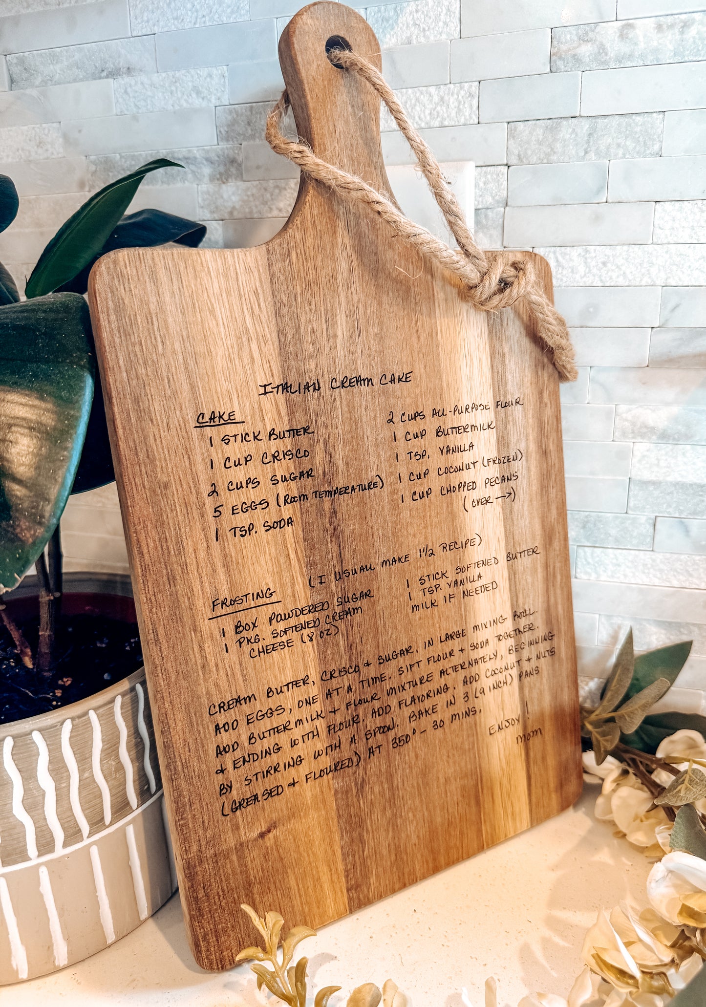 Engraved Recipe Board