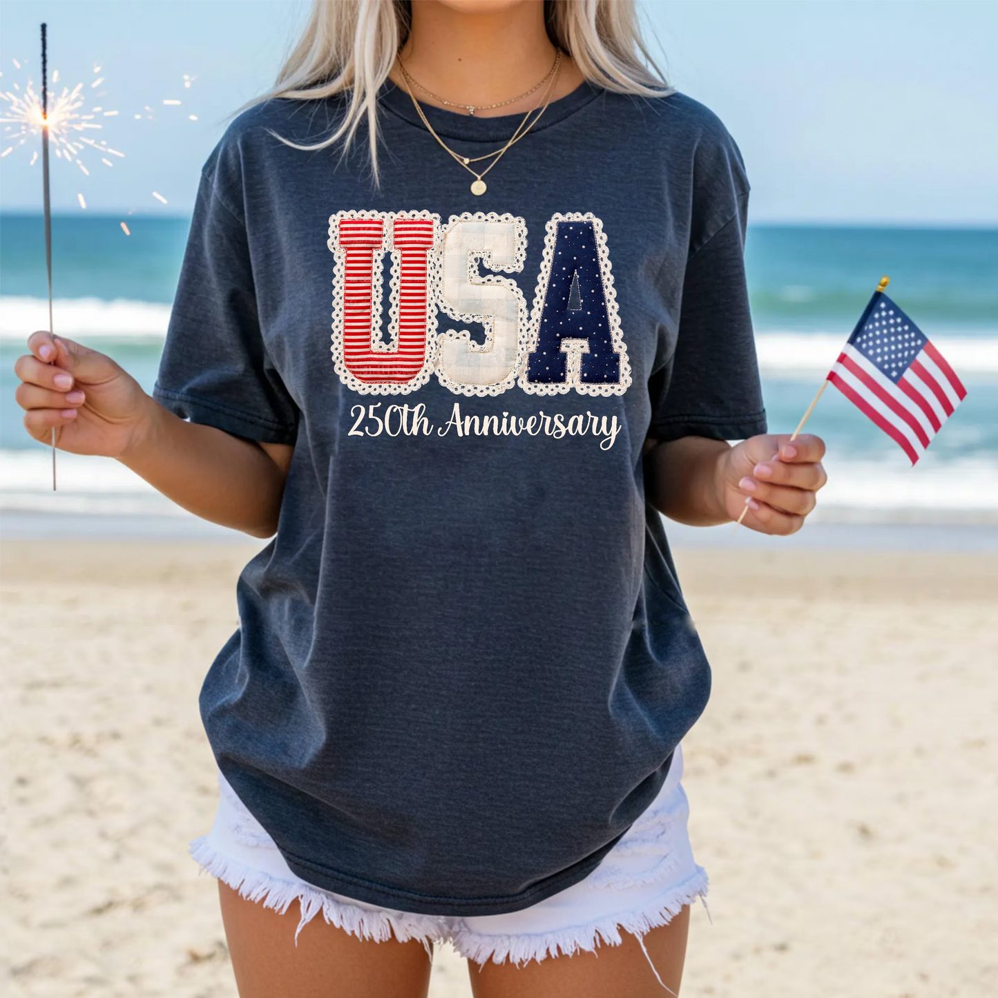 USA faux Appliquè