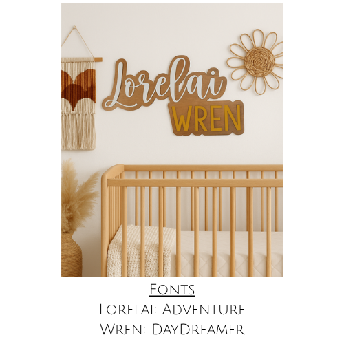 Wooden Nursery Name Sign
