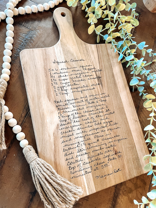 Engraved Recipe Board