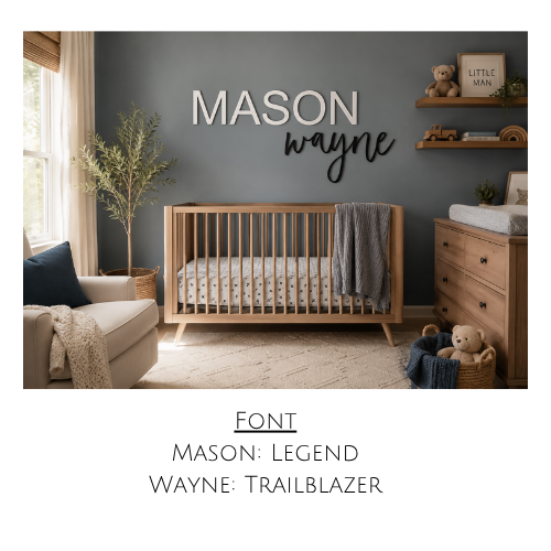 Wooden Nursery Name Sign