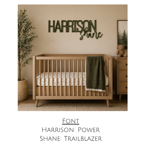 Wooden Nursery Name Sign