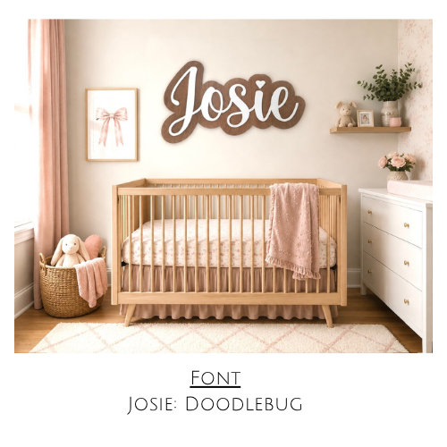 Wooden Nursery Name Sign