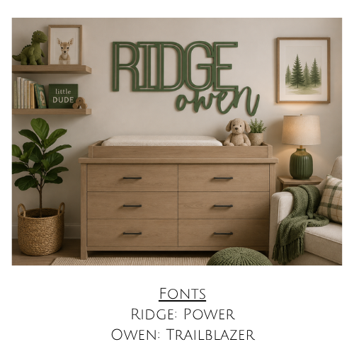 Wooden Nursery Name Sign