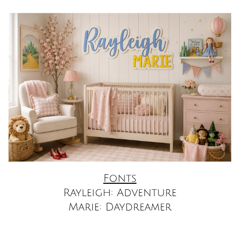 Wooden Nursery Name Sign