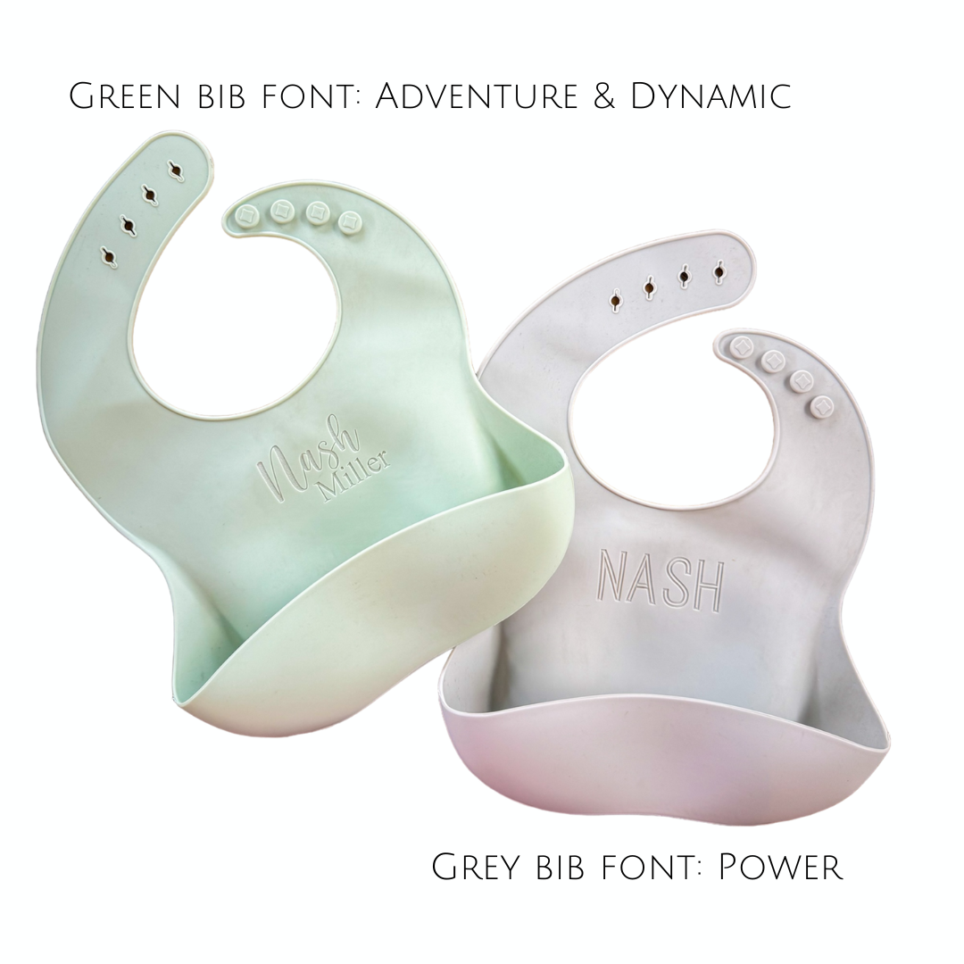 Personalized Engraved Baby Bibs