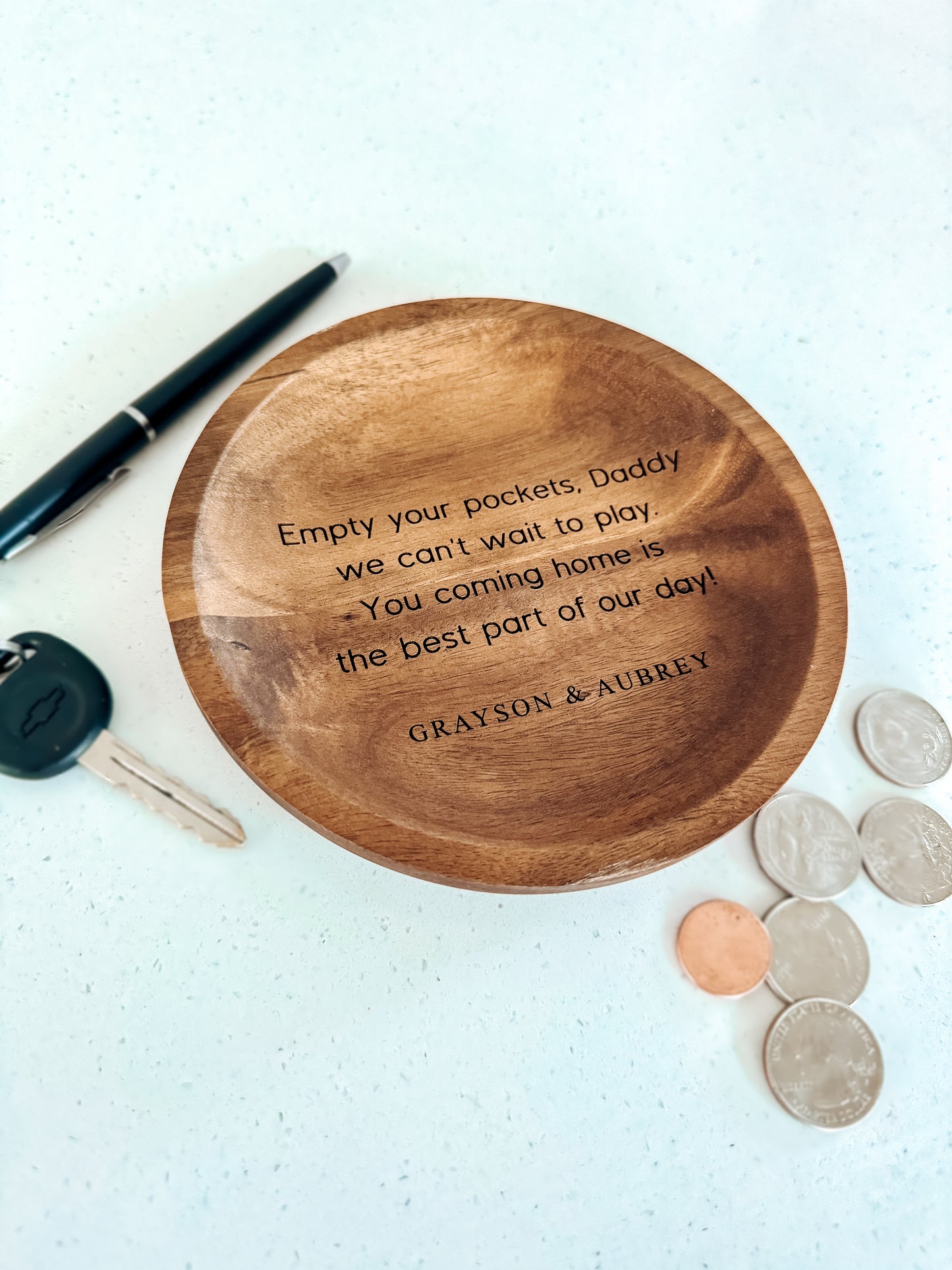 Empty Your Pockets Daddy, Father's Day Key Dish