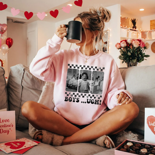 Boys...ugh Pink Valentine's Shirt