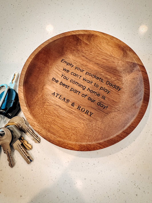 Empty Your Pockets Daddy, Father's Day Key Dish