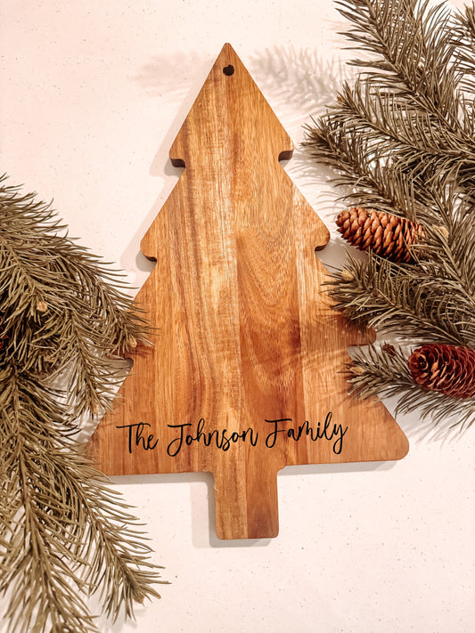 Christmas Tree Serving Board with Engraving