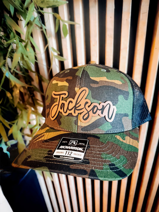 Custom Leather Patch Hat