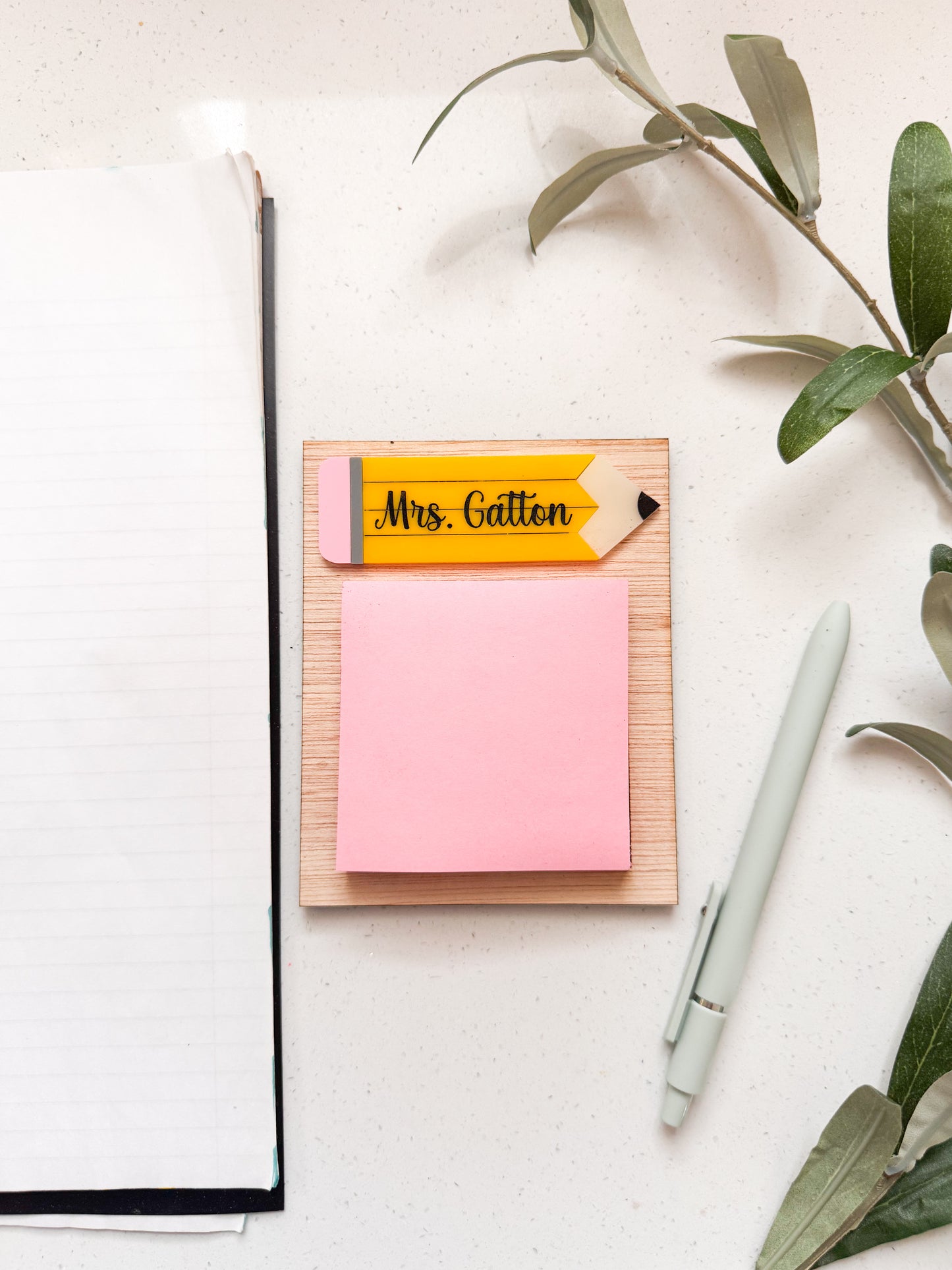 Personalized Sticky Note Holder