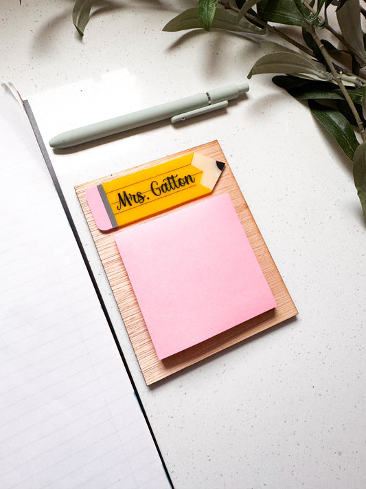 Personalized Sticky Note Holder