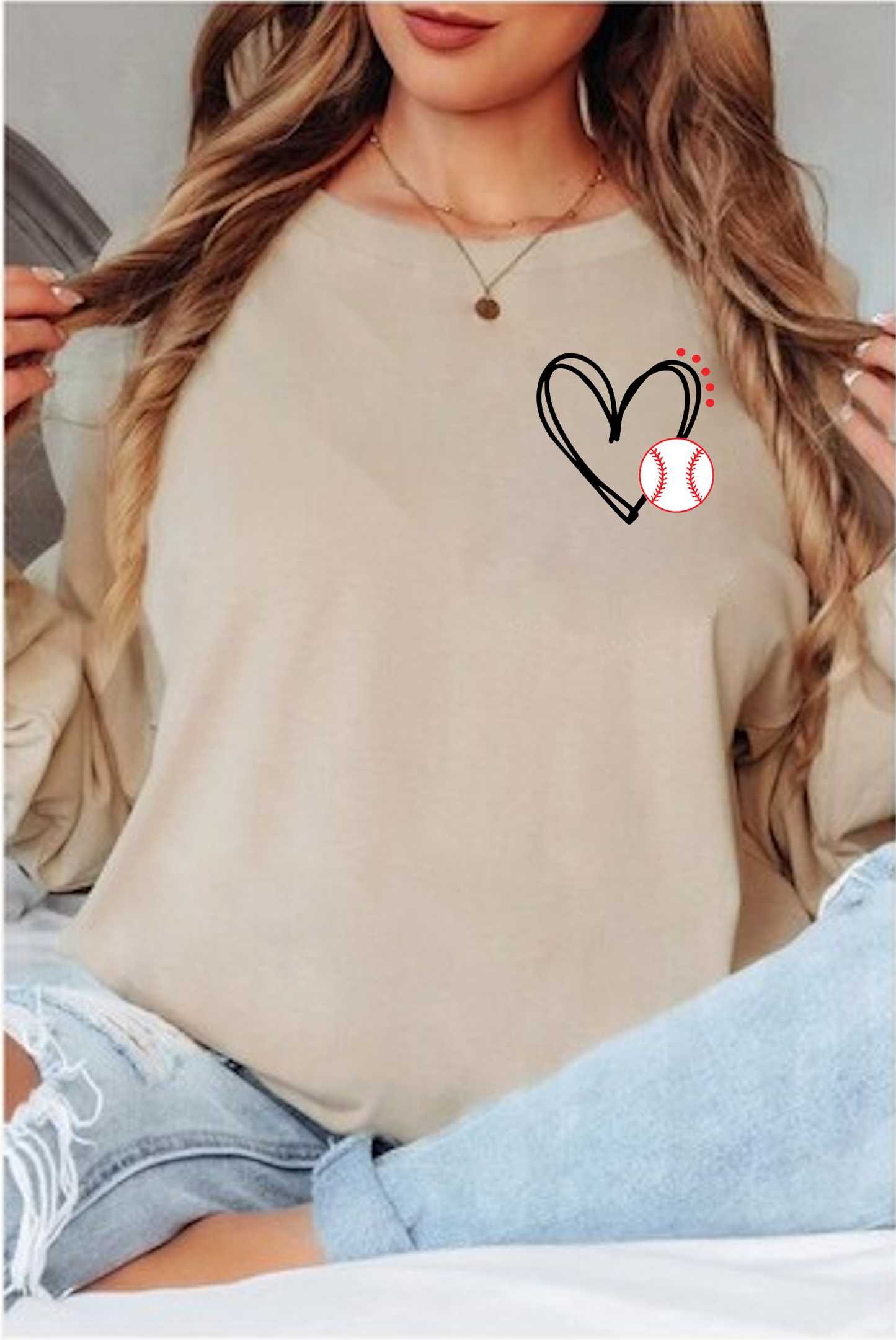 Long Sleeve Heart Pocket with Custom Sleeve