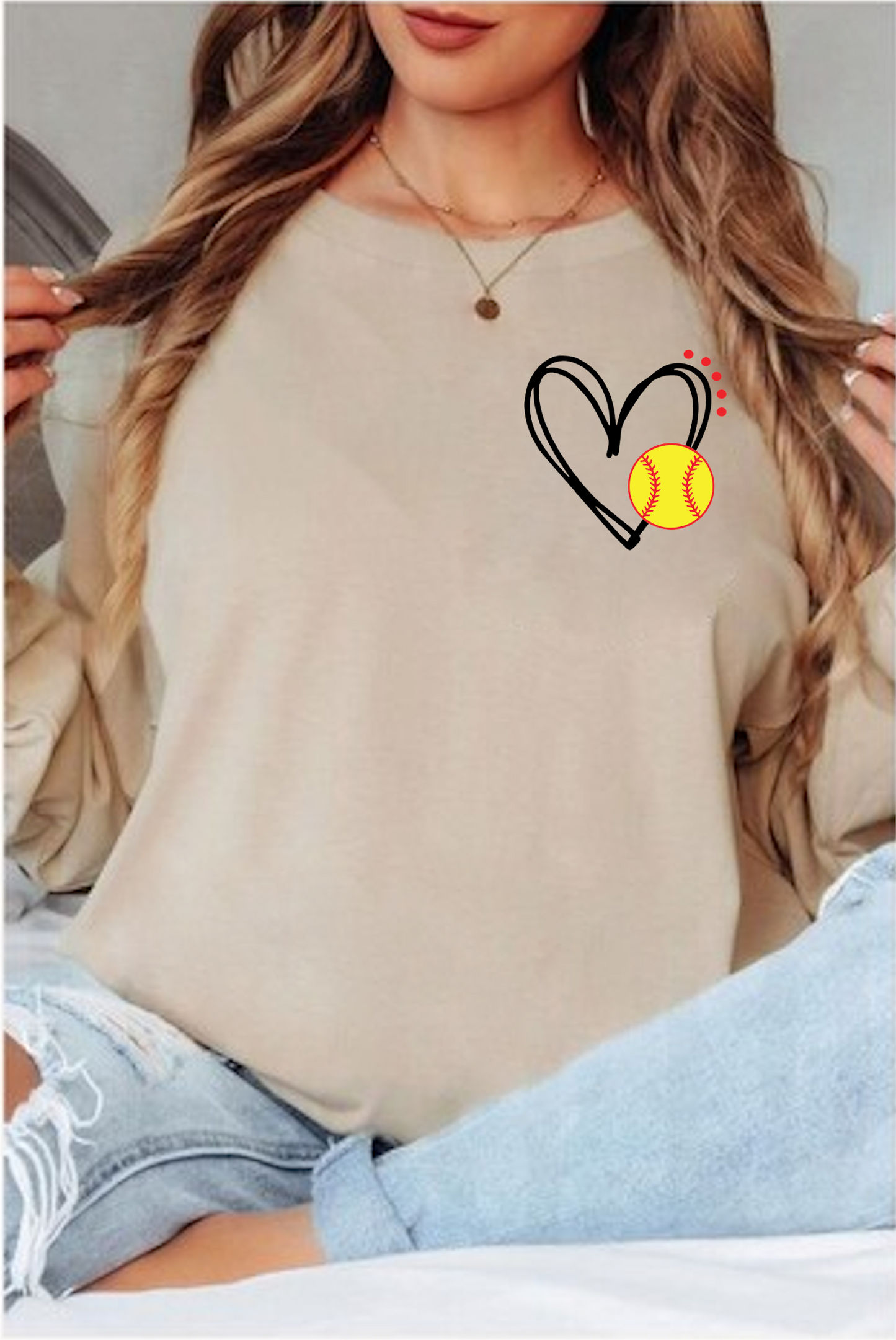 Long Sleeve Heart Pocket with Custom Sleeve