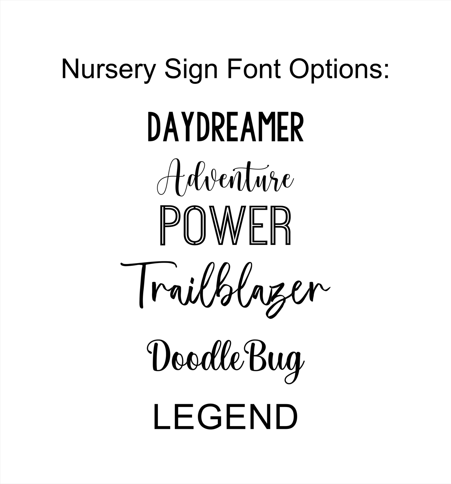 Wooden Nursery Name Sign